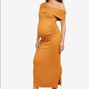 Motherhood Maternity Off-the-Shoulder Maxi Dress